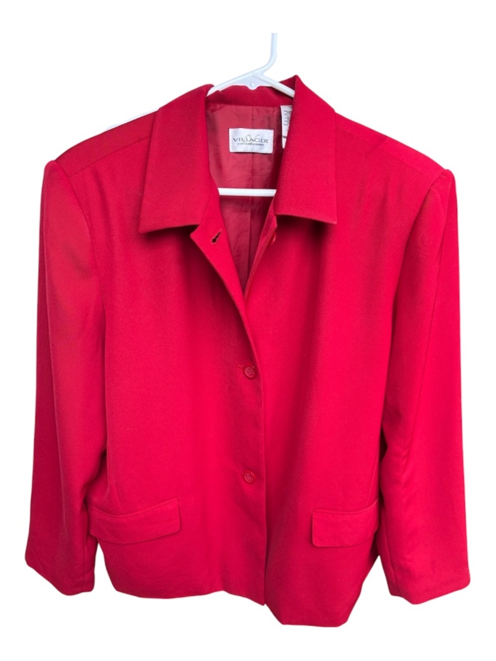 Villager Liz Claiborne Red Blazer-Size 18